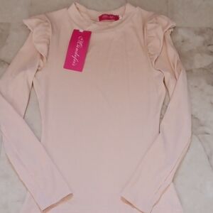 Hannah Elegant Long Sleeve Top in Soft Cream